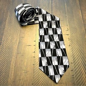 J. Garcia Black/Gray/White tie
